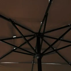 MAISON EXCLUSIVE - Parasol de jardin à 3 niveaux avec mât en aluminium taupe