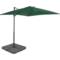 MAISON EXCLUSIVE - Parasol de jardin avec base portable vert