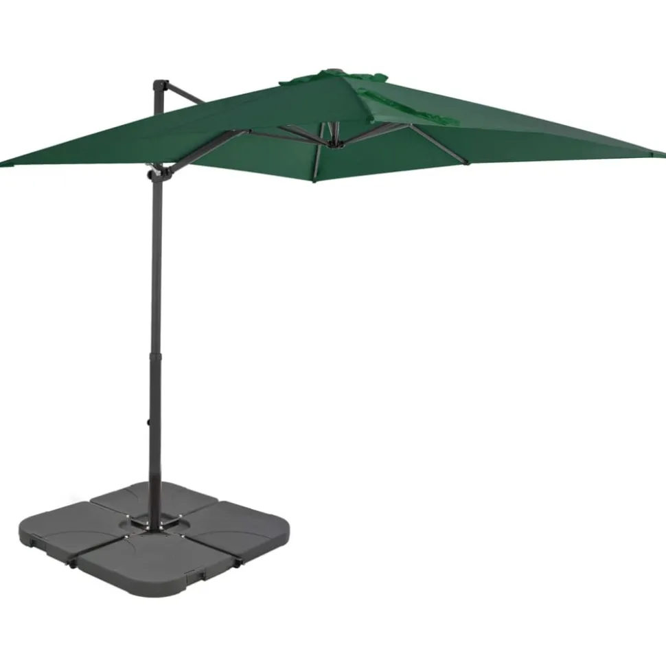 MAISON EXCLUSIVE - Parasol de jardin avec base portable vert