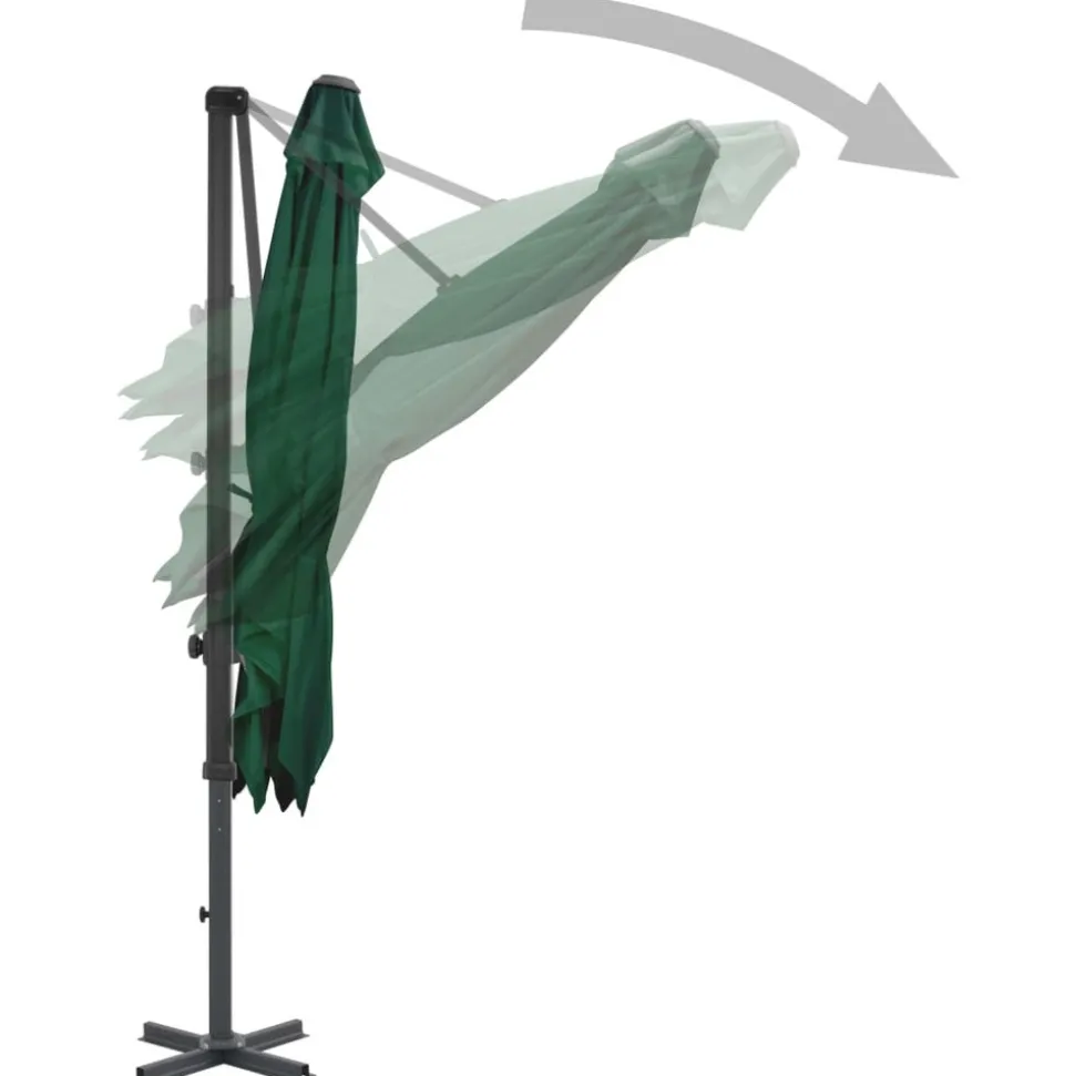 MAISON EXCLUSIVE - Parasol de jardin avec base portable vert