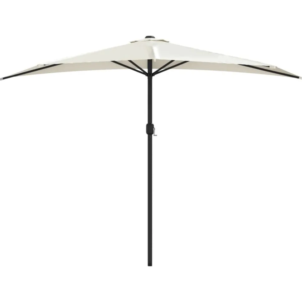 MAISON EXCLUSIVE - Parasol de balcon avec mât en aluminium sable 300x155 cm demi