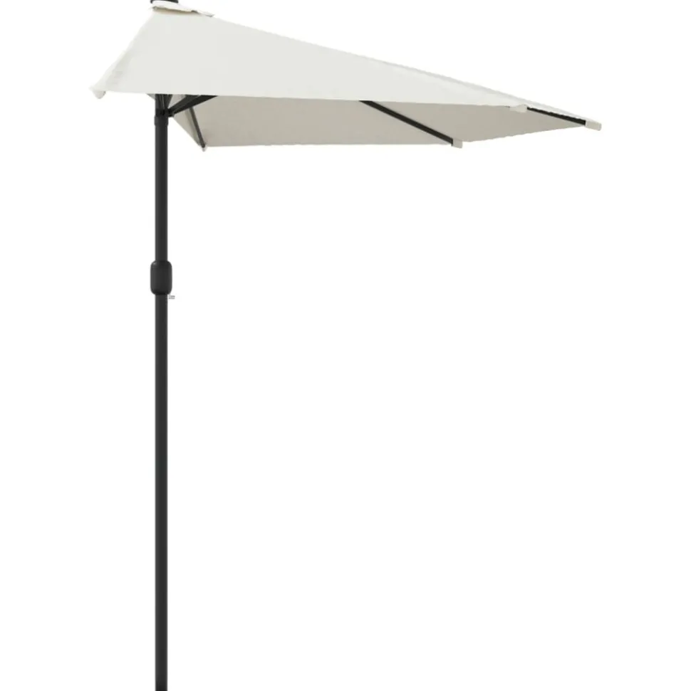 MAISON EXCLUSIVE - Parasol de balcon avec mât en aluminium sable 300x155 cm demi