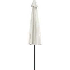 MAISON EXCLUSIVE - Parasol de balcon avec mât en aluminium sable 300x155 cm demi