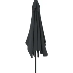 MAISON EXCLUSIVE - Parasol d'extérieur avec mât en métal 300x200 cm noir