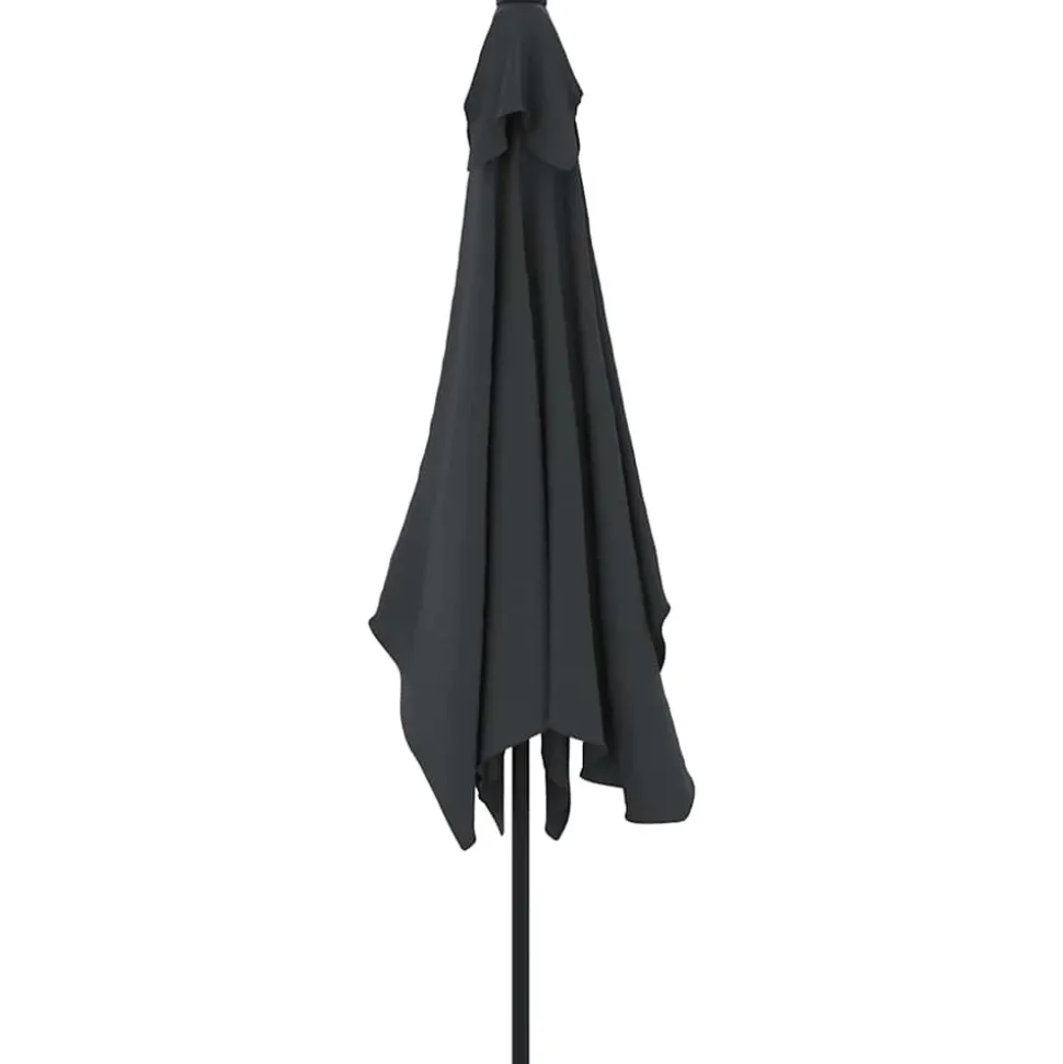 MAISON EXCLUSIVE - Parasol d'extérieur avec mât en métal 300x200 cm noir