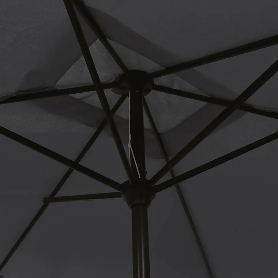 MAISON EXCLUSIVE - Parasol d'extérieur avec mât en métal 300x200 cm noir
