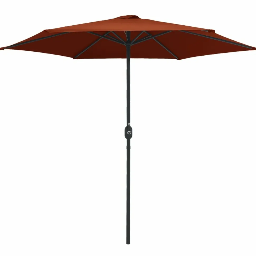 MAISON EXCLUSIVE - Parasol de jardin et mât en aluminium 270x246 cm terre cuite