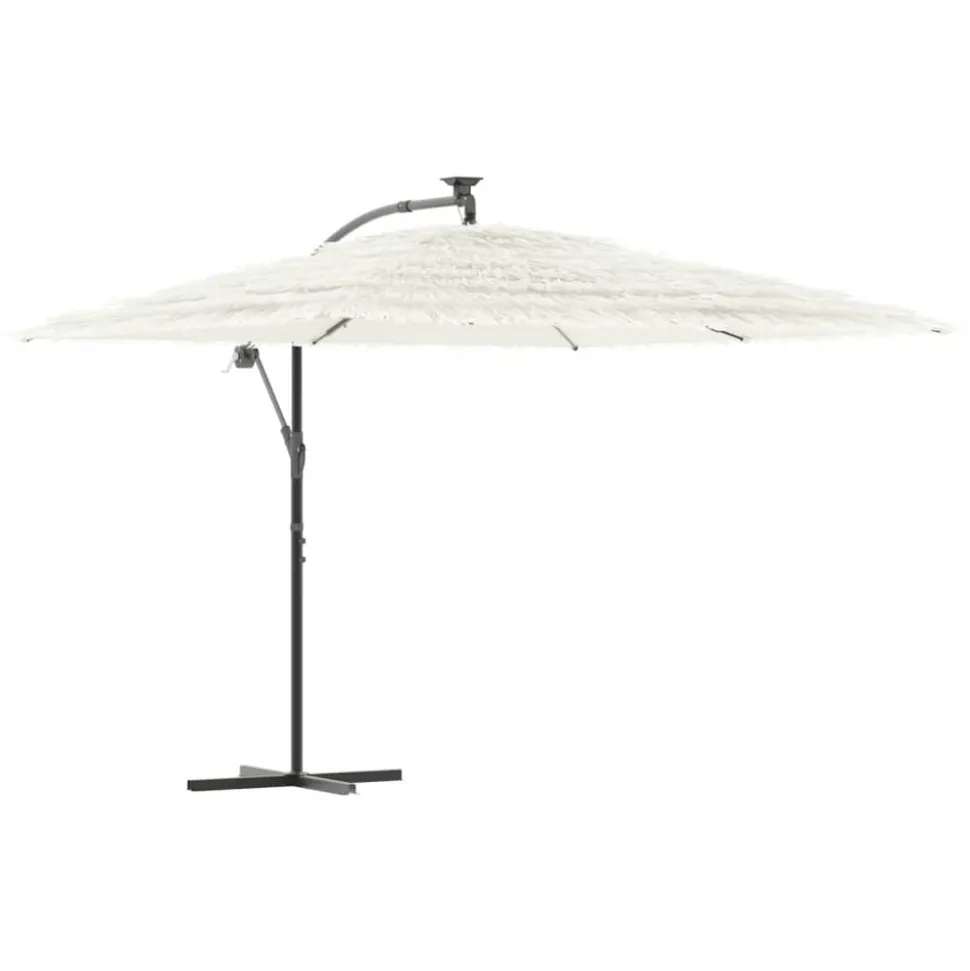 MAISON EXCLUSIVE - Parasol de jardin avec mât en acier blanc 290x290x238 cm