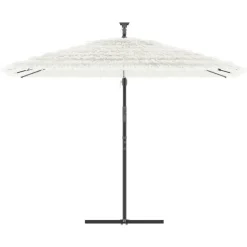 MAISON EXCLUSIVE - Parasol de jardin avec mât en acier blanc 290x290x238 cm