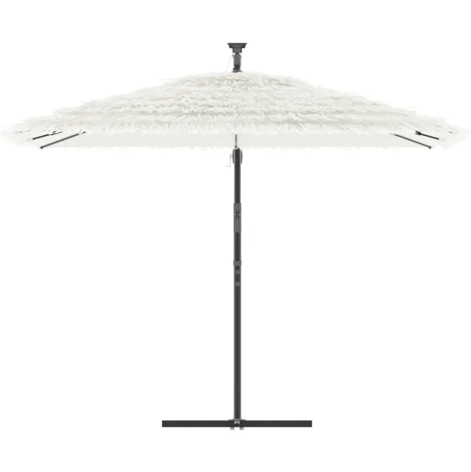 MAISON EXCLUSIVE - Parasol de jardin avec mât en acier blanc 290x290x238 cm