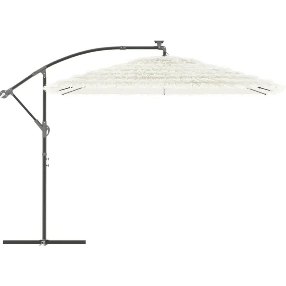 MAISON EXCLUSIVE - Parasol de jardin avec mât en acier blanc 290x290x238 cm