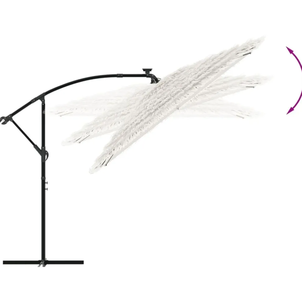 MAISON EXCLUSIVE - Parasol de jardin avec mât en acier blanc 290x290x238 cm