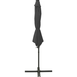 MAISON EXCLUSIVE - Parasol de jardin en porte-à-faux avec mât et lumières led