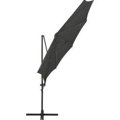 MAISON EXCLUSIVE - Parasol de jardin en porte-à-faux avec mât et lumières led
