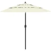 MAISON EXCLUSIVE - Parasol de jardin à 3 niveaux avec mât en aluminium sable 2,5 m