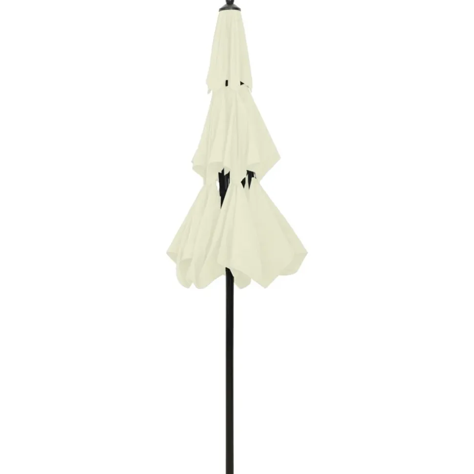 MAISON EXCLUSIVE - Parasol de jardin à 3 niveaux avec mât en aluminium sable 2,5 m