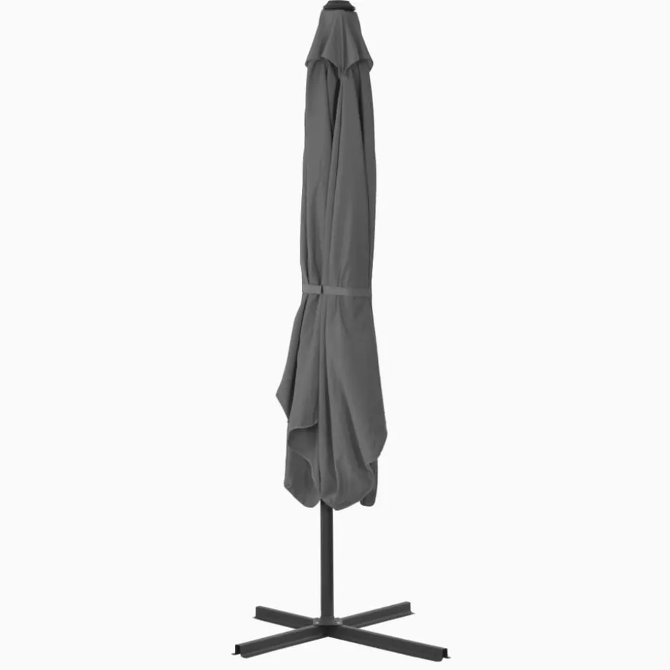 MAISON EXCLUSIVE - Parasol d'extérieur avec mât en acier 250 x 250 cm anthracite