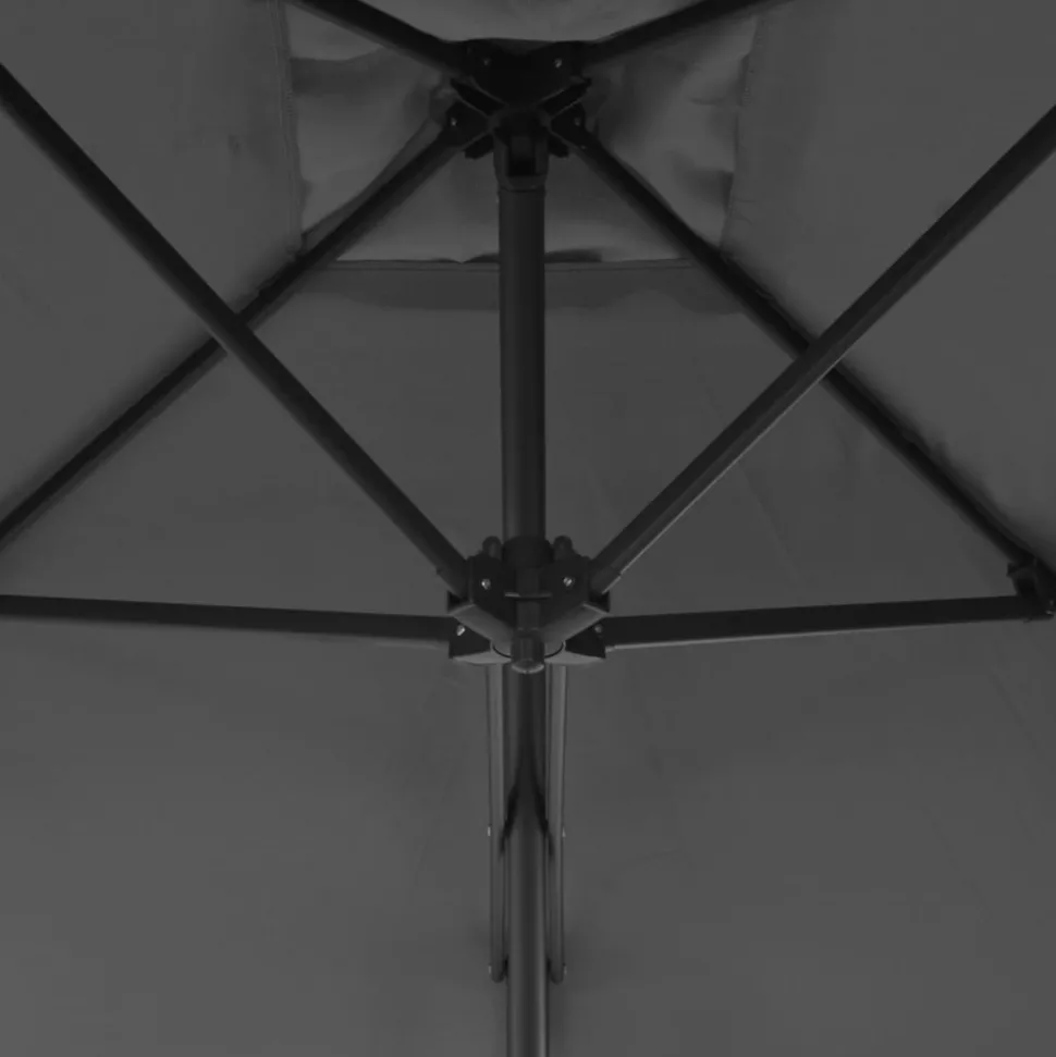 MAISON EXCLUSIVE - Parasol d'extérieur avec mât en acier 250 x 250 cm anthracite