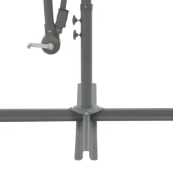 MAISON EXCLUSIVE - Parasol de jardin en porte-à-faux et poteau en aluminium taupe