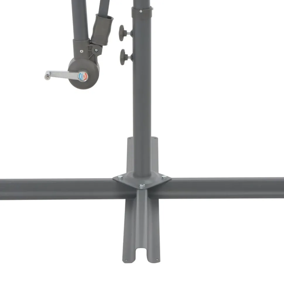 MAISON EXCLUSIVE - Parasol de jardin en porte-à-faux et poteau en aluminium taupe