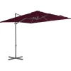 MAISON EXCLUSIVE - Parasol de jardin en porte-à-faux mât en acier rouge bordeaux