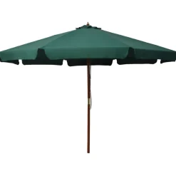 MAISON EXCLUSIVE - Parasol d'extérieur avec mât en bois 330 cm vert