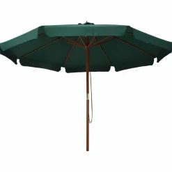MAISON EXCLUSIVE - Parasol d'extérieur avec mât en bois 330 cm vert