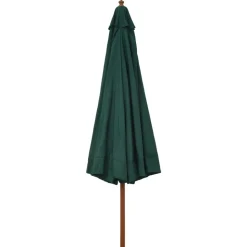 MAISON EXCLUSIVE - Parasol d'extérieur avec mât en bois 330 cm vert