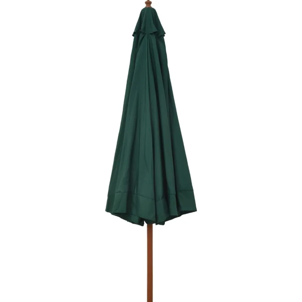MAISON EXCLUSIVE - Parasol d'extérieur avec mât en bois 330 cm vert