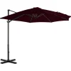 MAISON EXCLUSIVE - Parasol de jardin en porte-à-faux avec mât en aluminium rouge