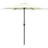 MAISON EXCLUSIVE - Parasol de jardin et mât en aluminium 270x246 cm blanc sable
