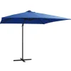 MAISON EXCLUSIVE - Parasol de jardin en porte-à-faux lumières led et mât en acier