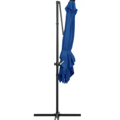 MAISON EXCLUSIVE - Parasol de jardin en porte-à-faux lumières led et mât en acier