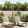 MAISON EXCLUSIVE - Parasol de jardin avec mât en aluminium 180x110 cm taupe