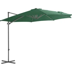 MAISON EXCLUSIVE - Parasol de jardin avec base portable vert
