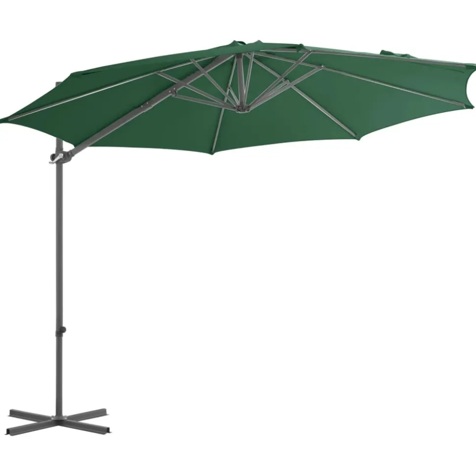 MAISON EXCLUSIVE - Parasol de jardin avec base portable vert