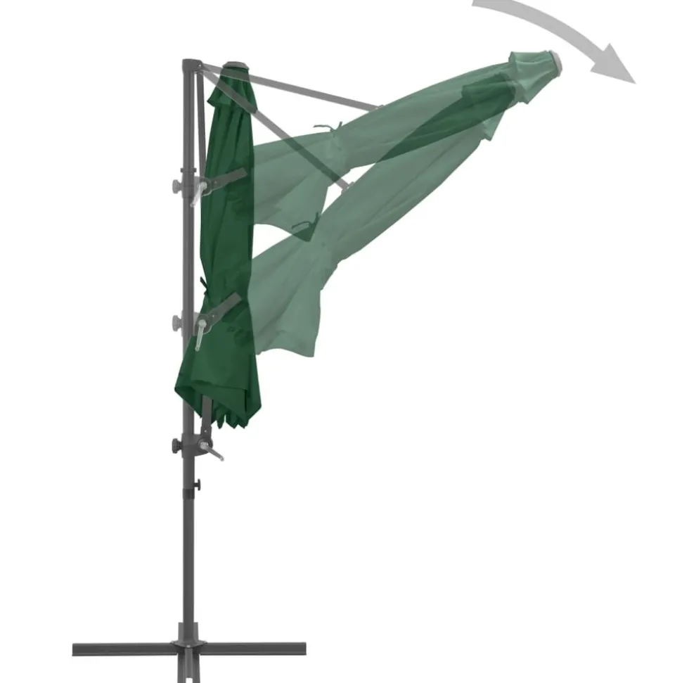 MAISON EXCLUSIVE - Parasol de jardin avec base portable vert