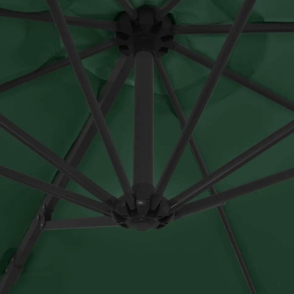 MAISON EXCLUSIVE - Parasol de jardin avec base portable vert