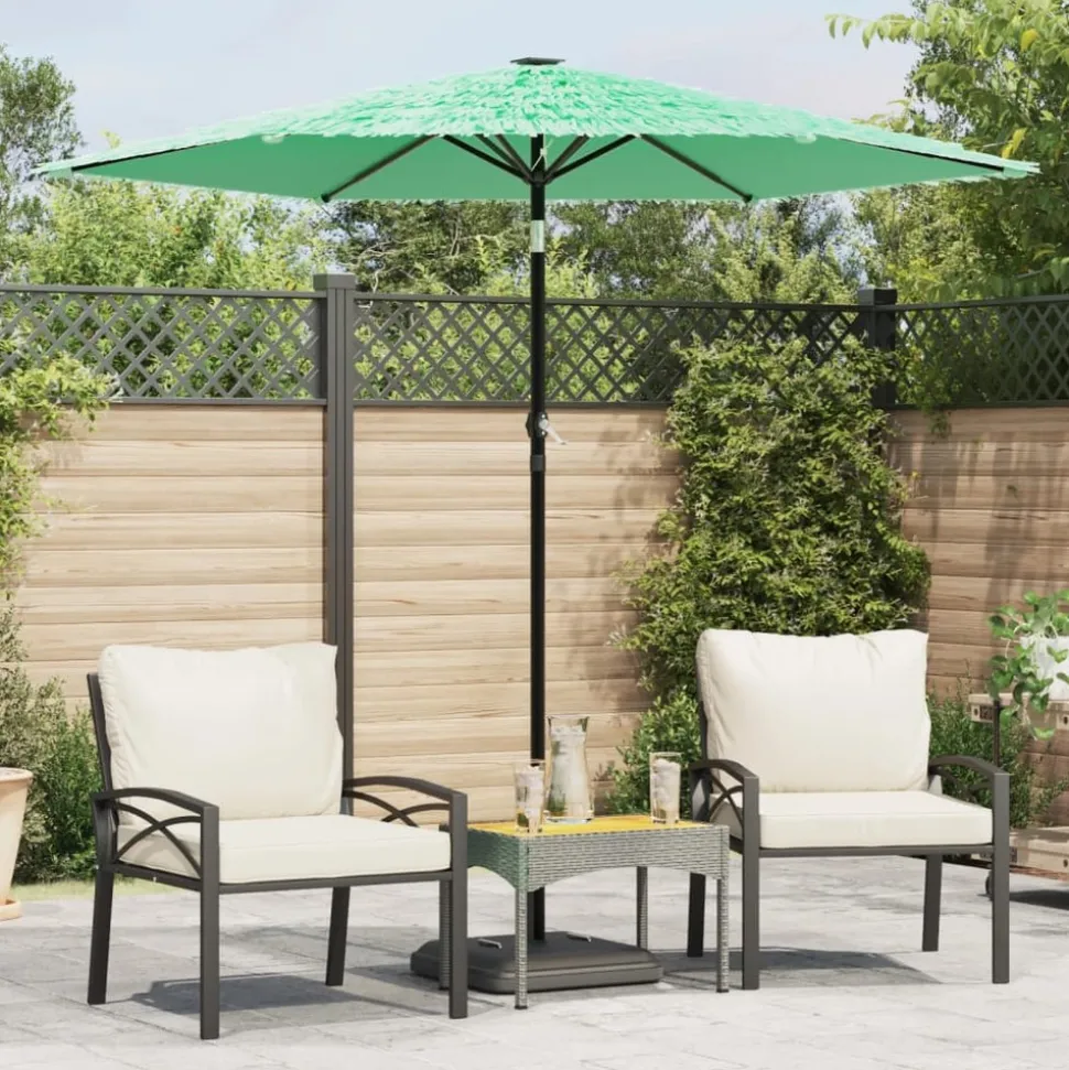 MAISON EXCLUSIVE - Parasol de jardin avec mât en acier vert 223x223x213 cm