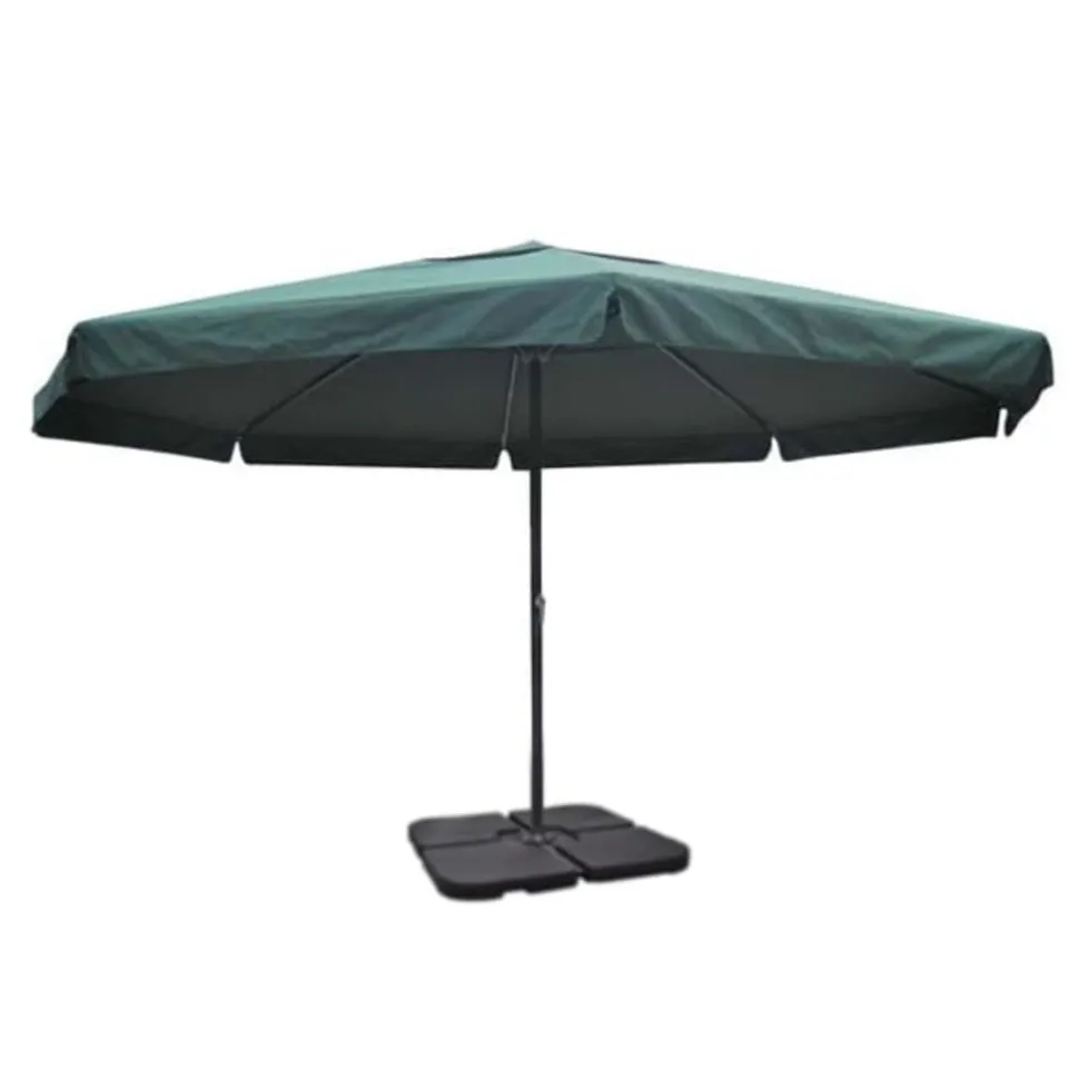 MAISON EXCLUSIVE - Parasol de jardin avec base portable aluminium vert