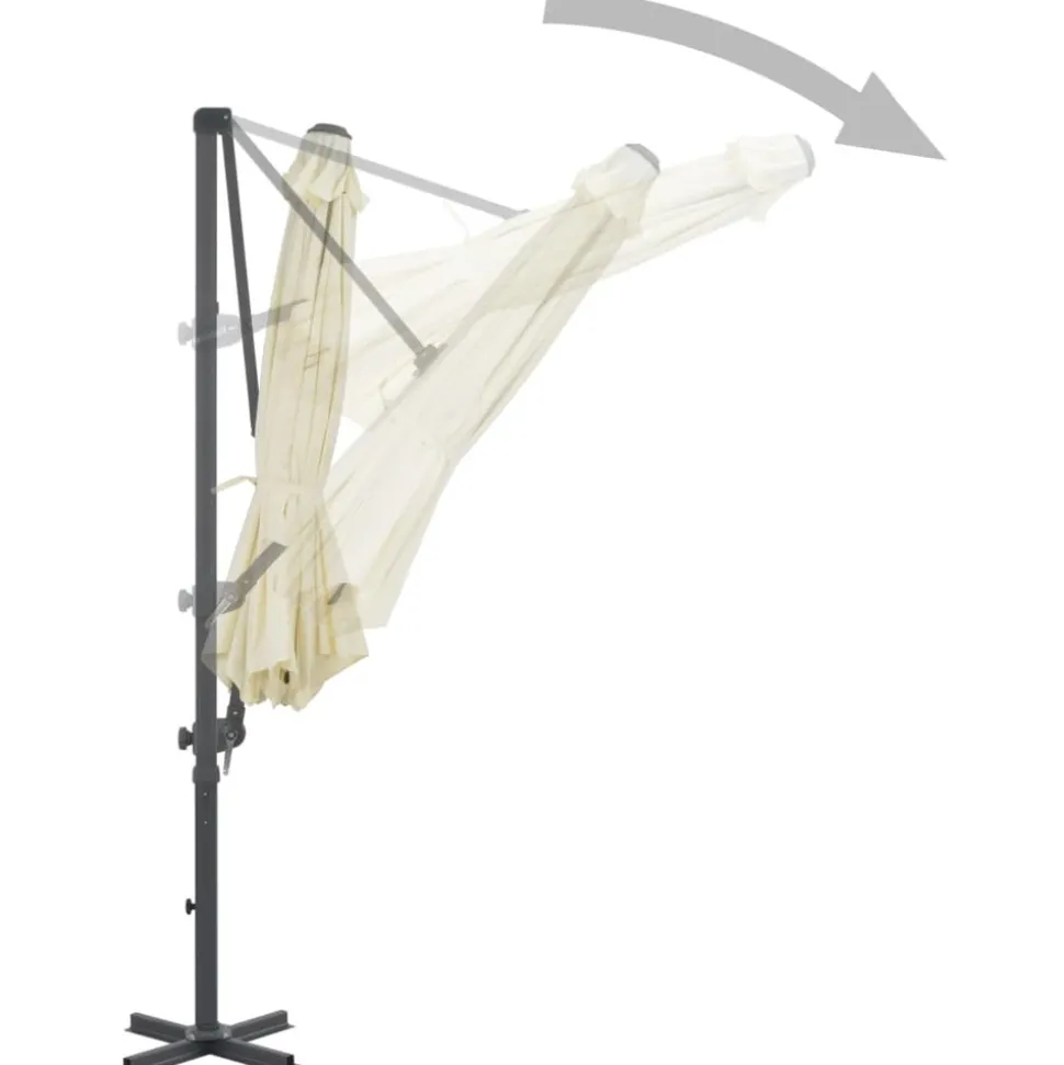 MAISON EXCLUSIVE - Parasol de jardin avec base portable sable