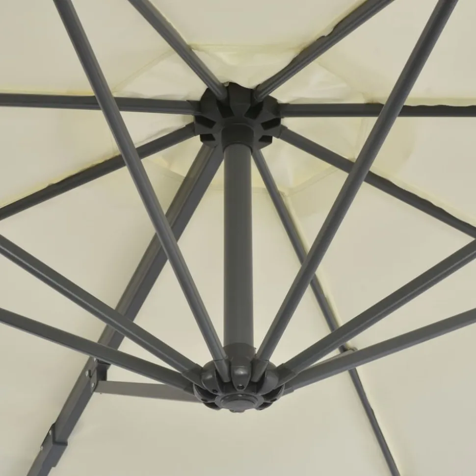 MAISON EXCLUSIVE - Parasol de jardin avec base portable sable