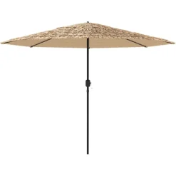 MAISON EXCLUSIVE - Parasol de jardin avec mât en acier marron 324x324x247 cm