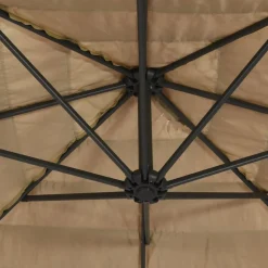 MAISON EXCLUSIVE - Parasol de jardin avec mât en acier marron 324x324x247 cm