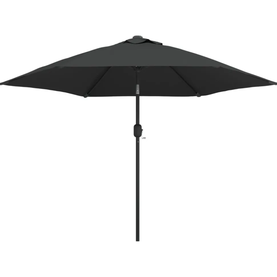 MAISON EXCLUSIVE - Parasol d'extérieur avec led et mât en acier 300 cm anthracite