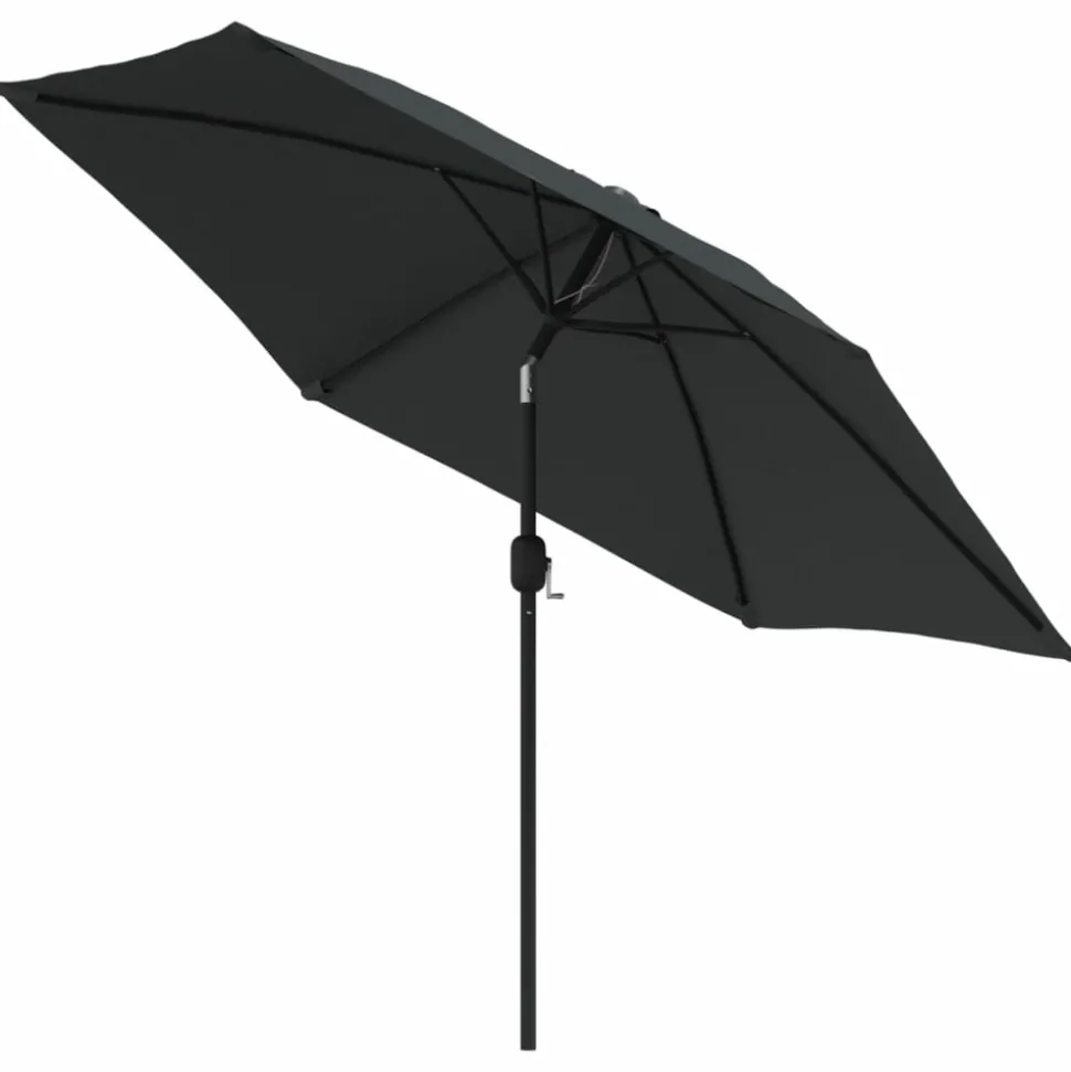 MAISON EXCLUSIVE - Parasol d'extérieur avec led et mât en acier 300 cm anthracite