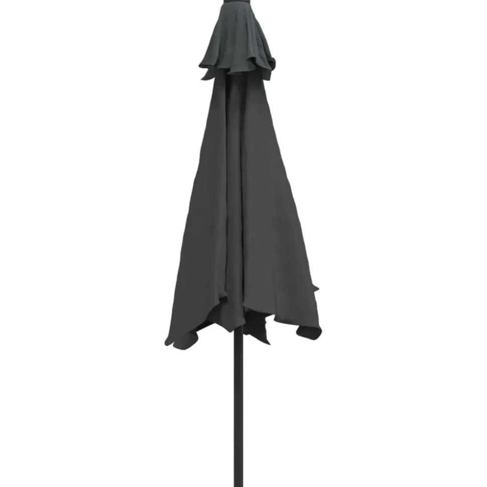 MAISON EXCLUSIVE - Parasol d'extérieur avec led et mât en acier 300 cm anthracite