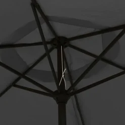 MAISON EXCLUSIVE - Parasol d'extérieur avec led et mât en acier 300 cm anthracite