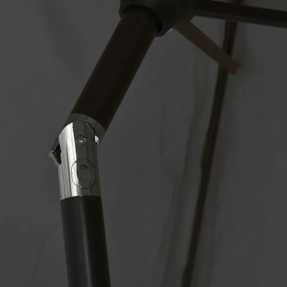 MAISON EXCLUSIVE - Parasol d'extérieur avec led et mât en acier 300 cm anthracite