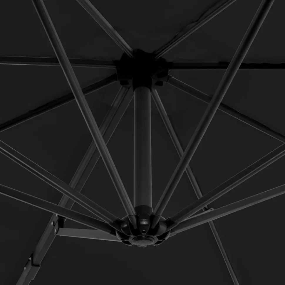 MAISON EXCLUSIVE - Parasol de jardin en porte-à-faux et poteau en aluminium